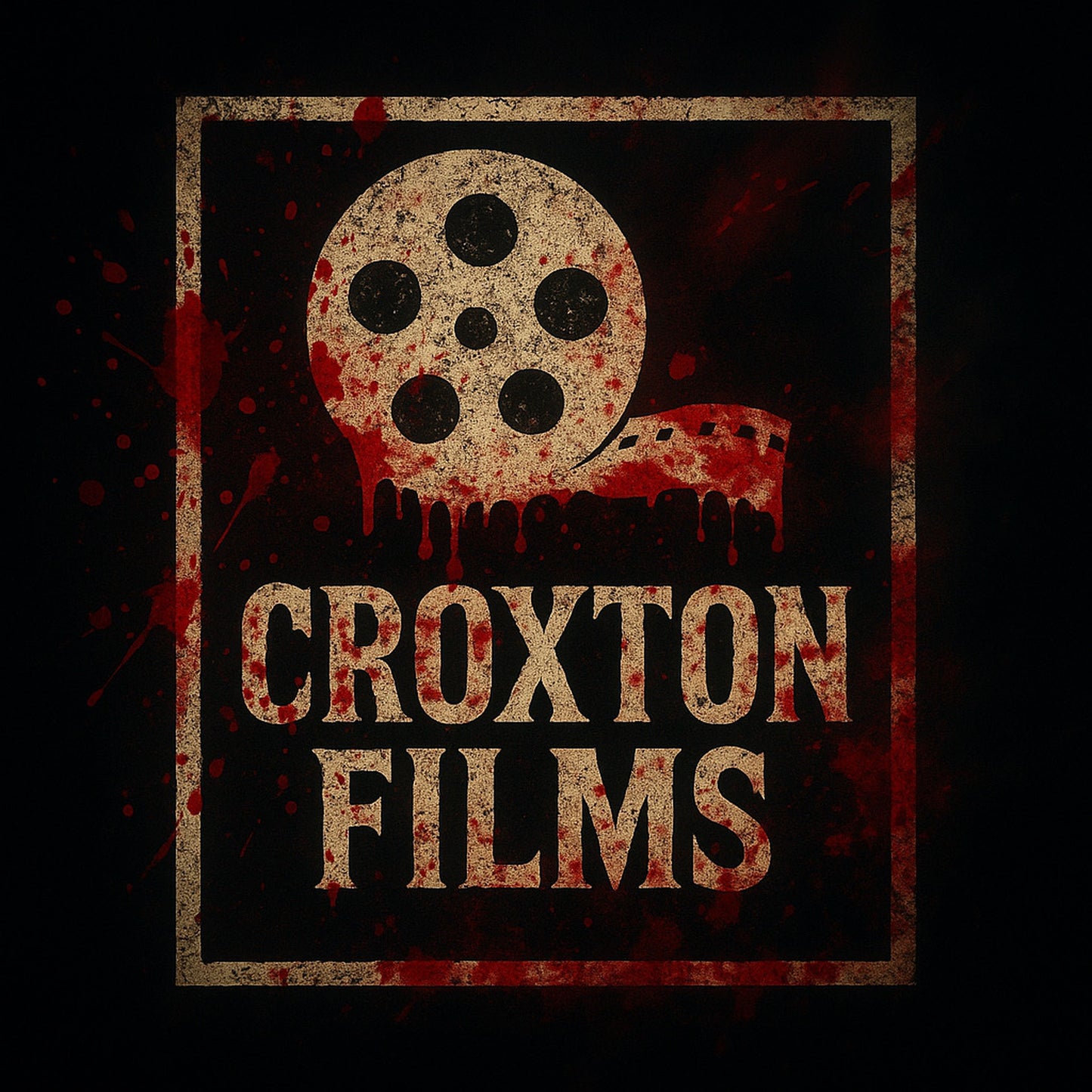 Croxton Films Horror Logo – Blood Spatter Edition-Printable Wall Art